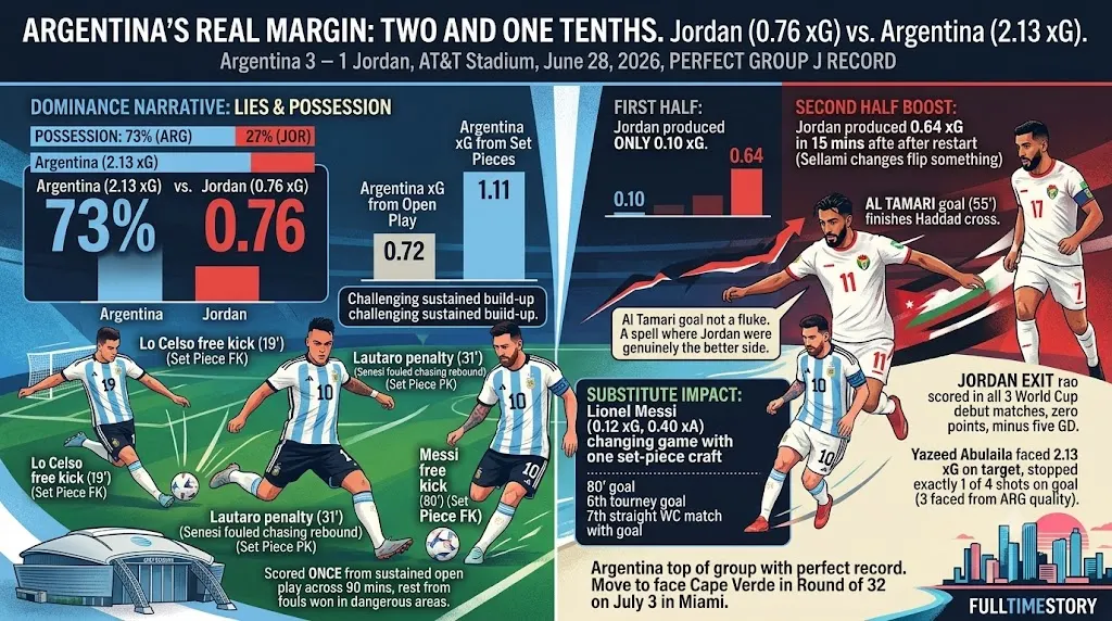 Argentina vs Jordan 3-1: 2026 World Cup xG Breakdown